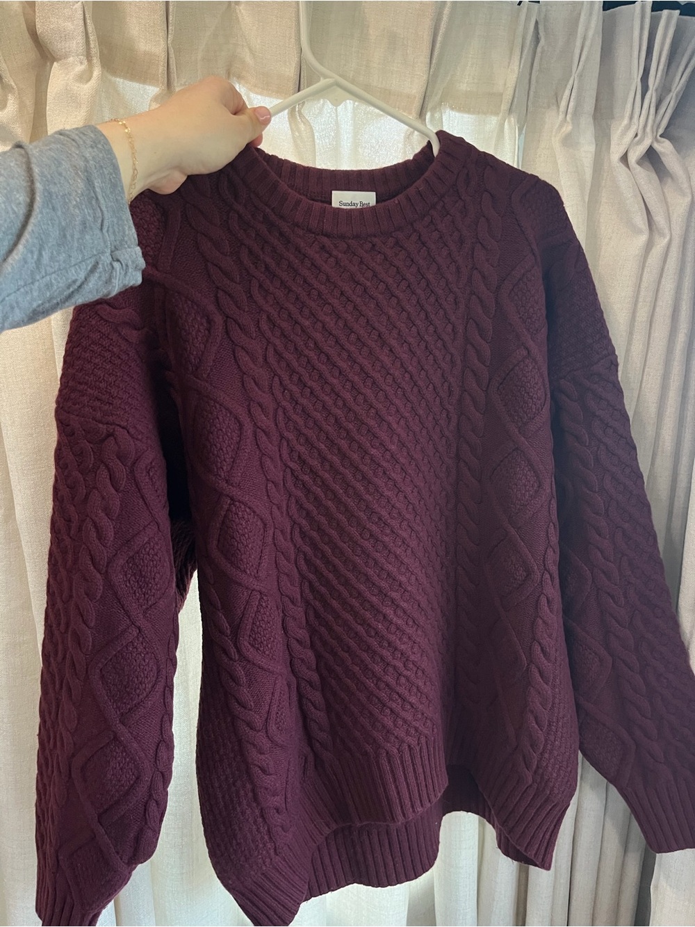 Sunday Best Aritzia Peggy Sweater Maroon